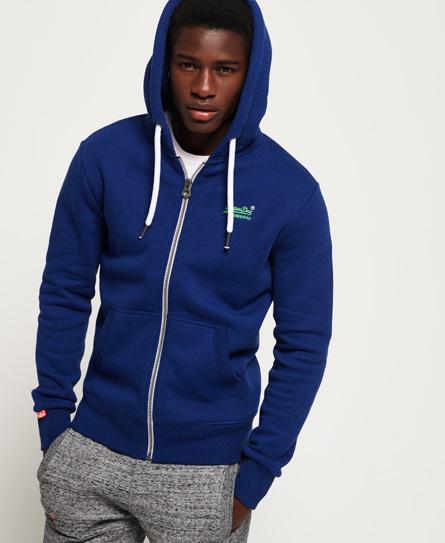 orange label zip hoodie