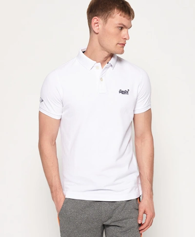 ModeSens Polo White | Sleeve Classic In Short Superdry Shirt Pique