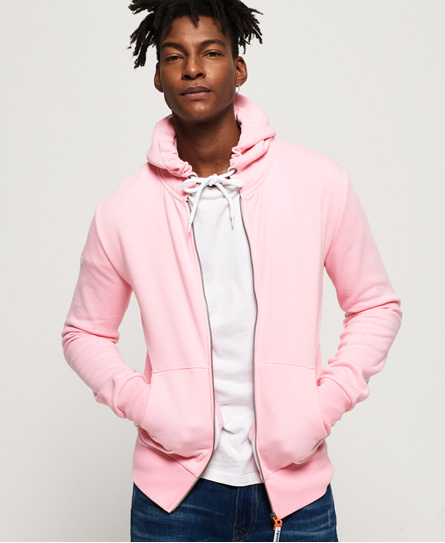 pink zip hoodie men's