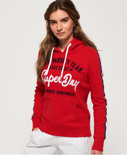 Superdry Nyc Varsity Embroidery Hoodie In Red | ModeSens