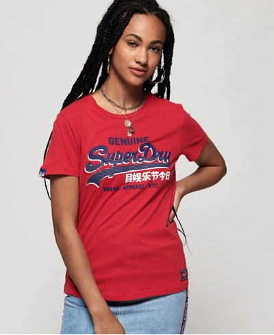 Shop Superdry Vintage Logo Genuine T-shirt In Red
