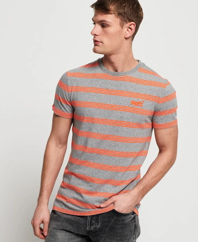Shop Superdry Orange Label Eddisford Stripe T-shirt