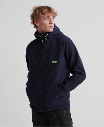 Superdry Polar Fleece Zip Hoodie In Navy | ModeSens