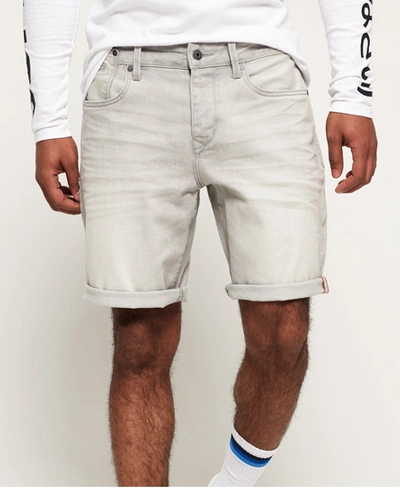 Shop Superdry Men's Biker Shorts Hellgrau