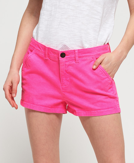womens hot pink chino shorts