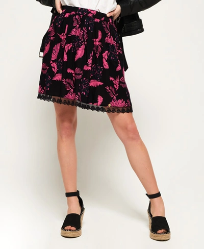 Shop Superdry Women's Serena Ditsy Skirt Black Size: 2
