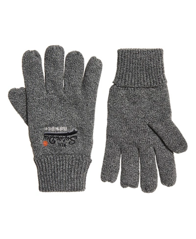 Shop Superdry Orange Label Gloves In Grey