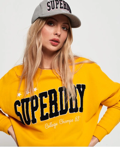 Shop Superdry Collegic Cap In Grey