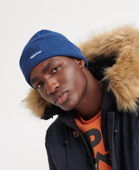superdry orange label beanie