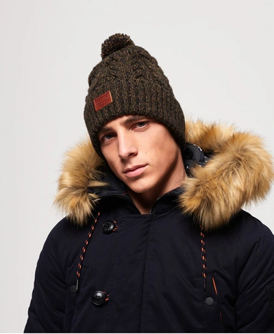 Shop Superdry Jacob Beanie In Brown