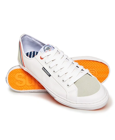 Shop Superdry Low Pro Retro Trainers In White