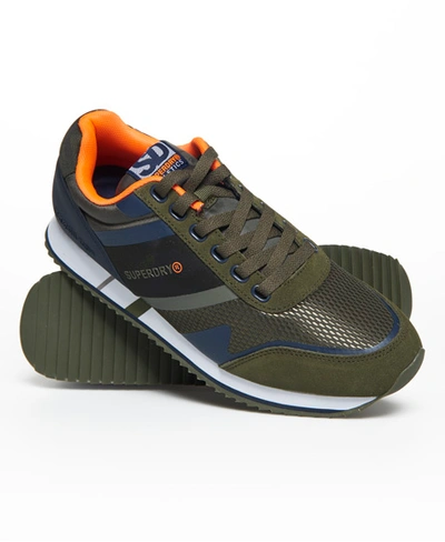 Shop Superdry Fero Runner Trainers In Green