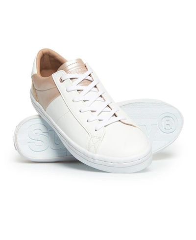 Shop Superdry Skater Sleek Trainers In White