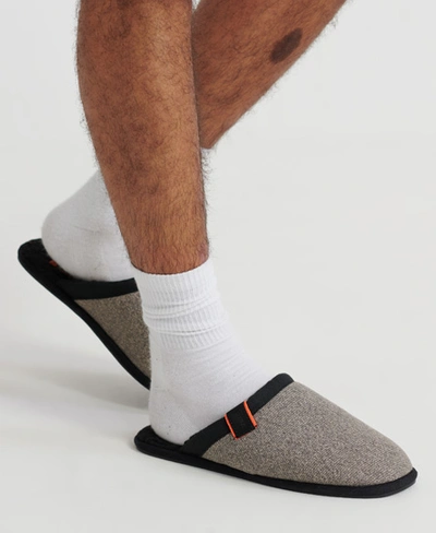 Shop Superdry Classic Mule Slippers In Grey