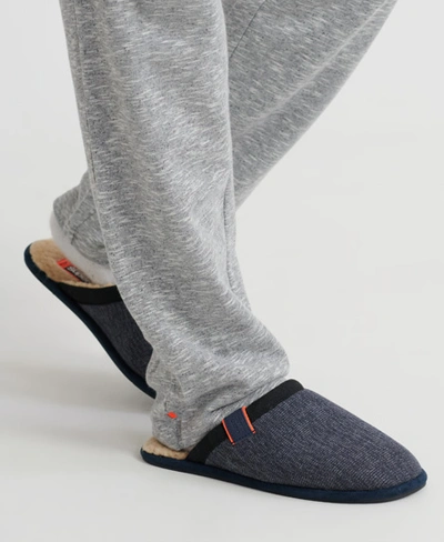Shop Superdry Classic Mule Slippers In Navy