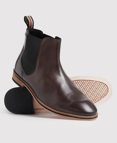 Shop Superdry Premium Meteora Chelsea Boots In Brown