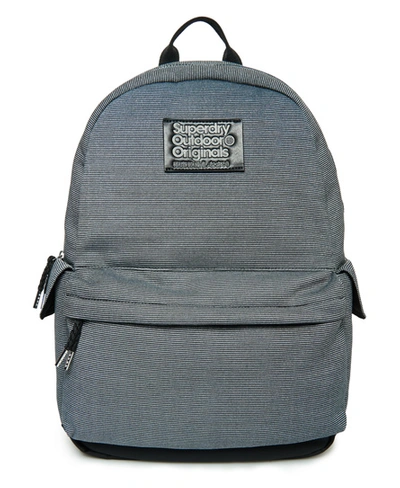 Shop Superdry Jersey Stripe Montana Backpack In Black