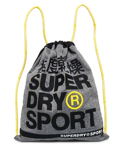 Shop Superdry Super Fitness Drawstring Bag In Grey