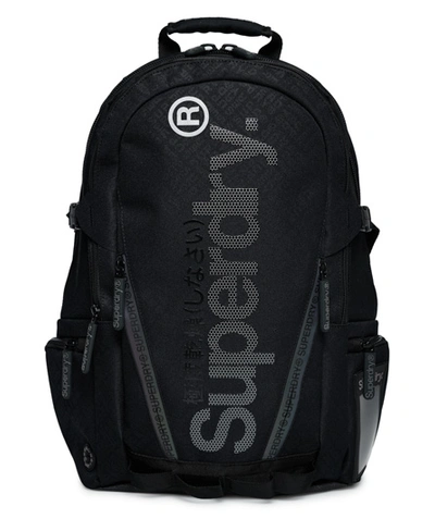Shop Superdry Hexline Tech Tarp Backpack In Black