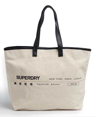 Shop Superdry Portland Shopper Bag In Cream