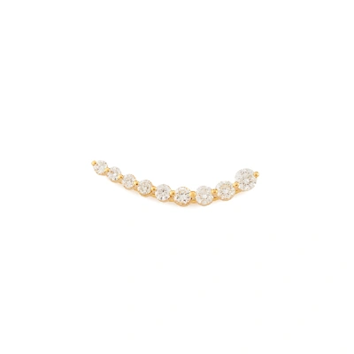 Shop Anita Ko Floating Diamond Earring In Yellow Gold