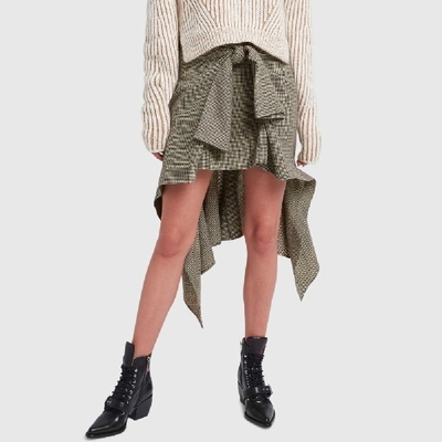 Shop Chloé Wrap Skirt In Beige In Beige - Green