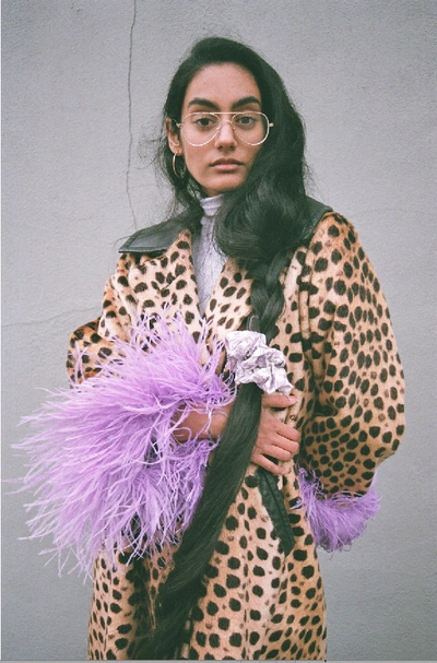 Shop Dauphinette Jackie Cheetah Coat - Lavender