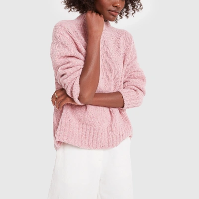 Shop Joseph Tweed Knit Sweater In Pink