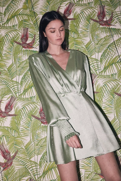 Fete Imperiale Robe Chloris - Satin Vert Amande In Green | ModeSens