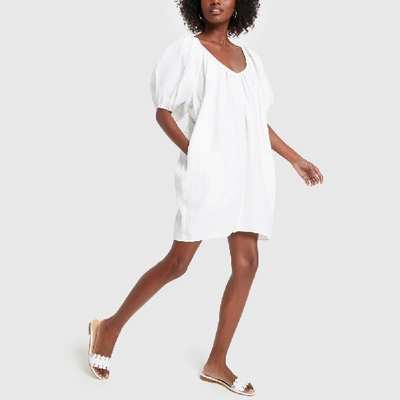 Shop Mara Hoffman Odine Linen Dress In White