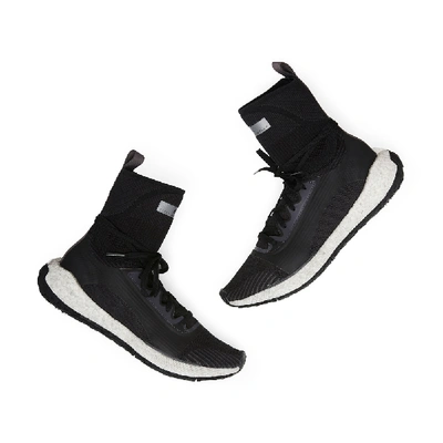 Shop Adidas By Stella Mccartney Ultraboost High Top Sneakers In Black-white/utility Black/iron Met