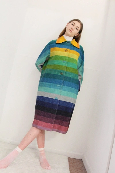 Shop Dauphinette Beatrix Rainbow Coat In Multi Color