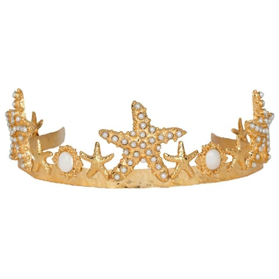 Shop Christie Nicolaides Azzura Crown Pearl In Gold