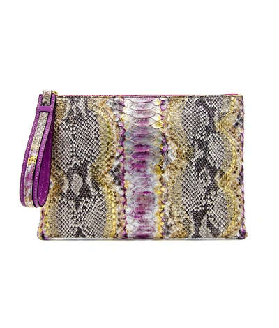 Shop Ximena Kavalekas Avra V Zip Pouch - Pink Fusion