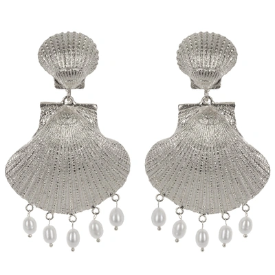 Shop Christie Nicolaides Roccoco Earrings Silver