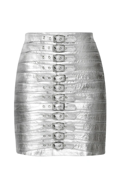 Shop Manokhi Dita Skirt In Silver