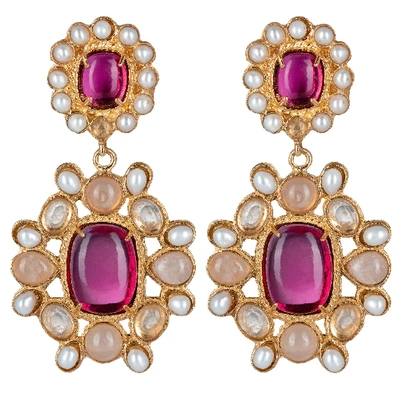 Shop Christie Nicolaides Mirabella Earrings Pink