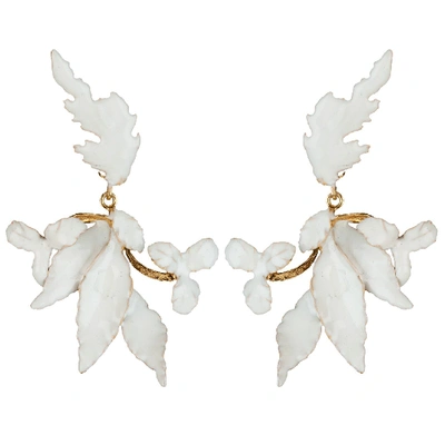 Shop Christie Nicolaides Flor Earrings White