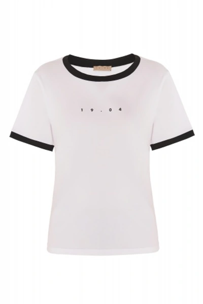 Shop 19.04 Cotton T-shirt In White