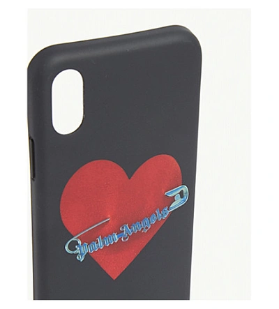 Shop Palm Angels Pin My Heart Silicone Iphone X Case In Black