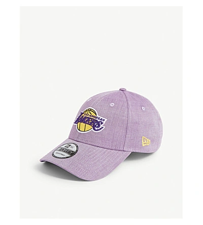 Shop New Era Los Angeles Lakers 9forty Baseball Cap In Purple