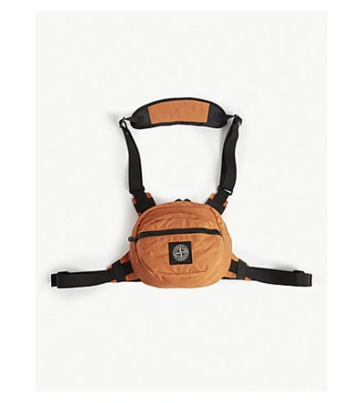 Shop Stone Island Nylon Cross-body Bag In Orange