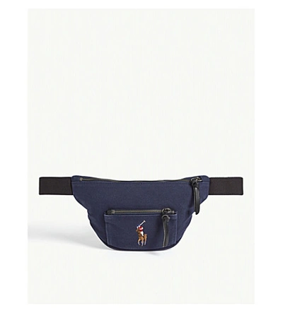 Polo Ralph Lauren Logo Canvas Belt Bag In Navy/black | ModeSens