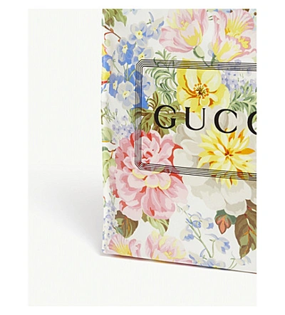 Shop Gucci Floral Coated Cotton Tote Bag In Multi