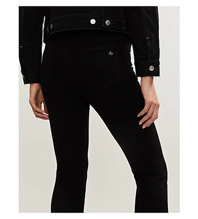 Shop Rag & Bone Crop Flare Mid-rise Jeans In Black