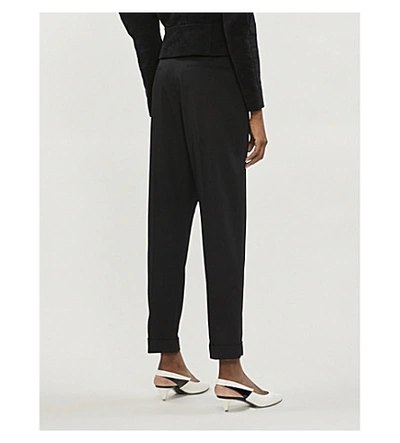 Shop Isabel Marant Pelisso Tapered Wool Trousers In Black