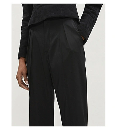 Shop Isabel Marant Pelisso Tapered Wool Trousers In Black