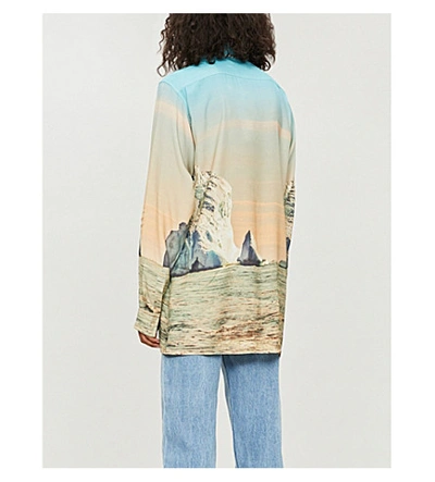 Shop Ambush Iceberg-print Relaxed-fit Rayon Shirt In Multicolor