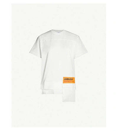 Shop Ambush Oversized Pocket Cotton T-shirt In White