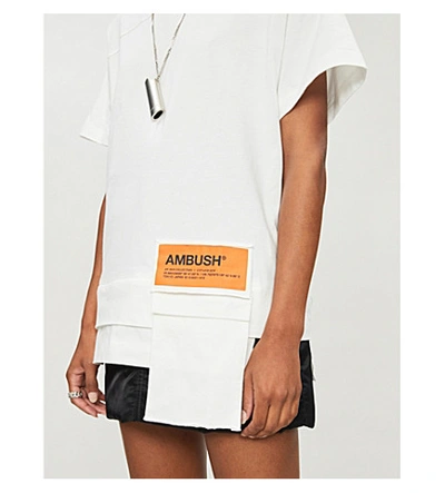 Shop Ambush Oversized Pocket Cotton T-shirt In White